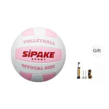 SIPAKESPORT Volleyball Unisex PVC Material Standard Adult Size 5 Pink White
