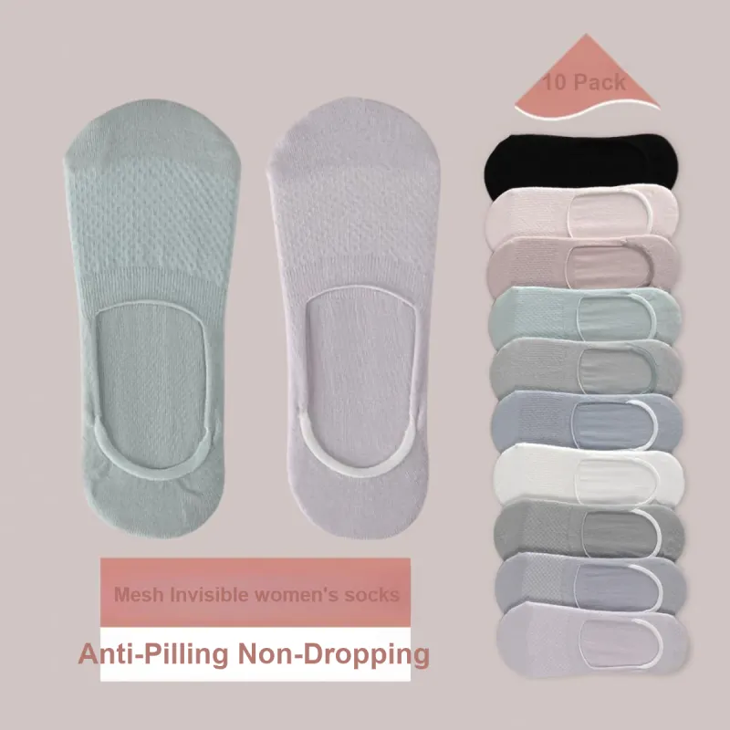 NANJIREN No-Show Socks Women's 10 Pack-3