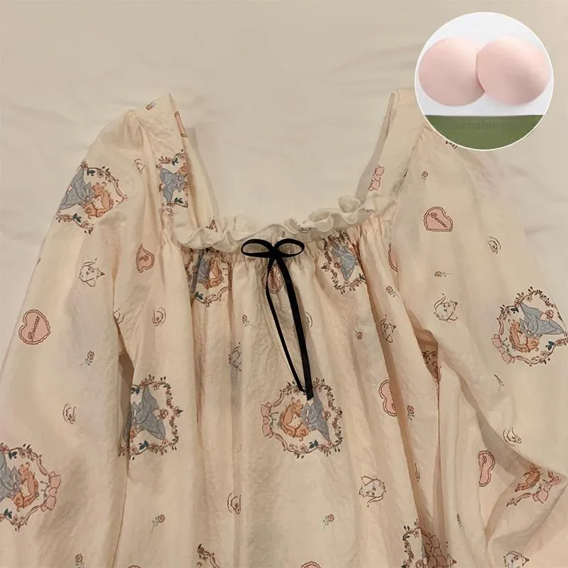 Ta Yan Nightgown Women's Apricot-3