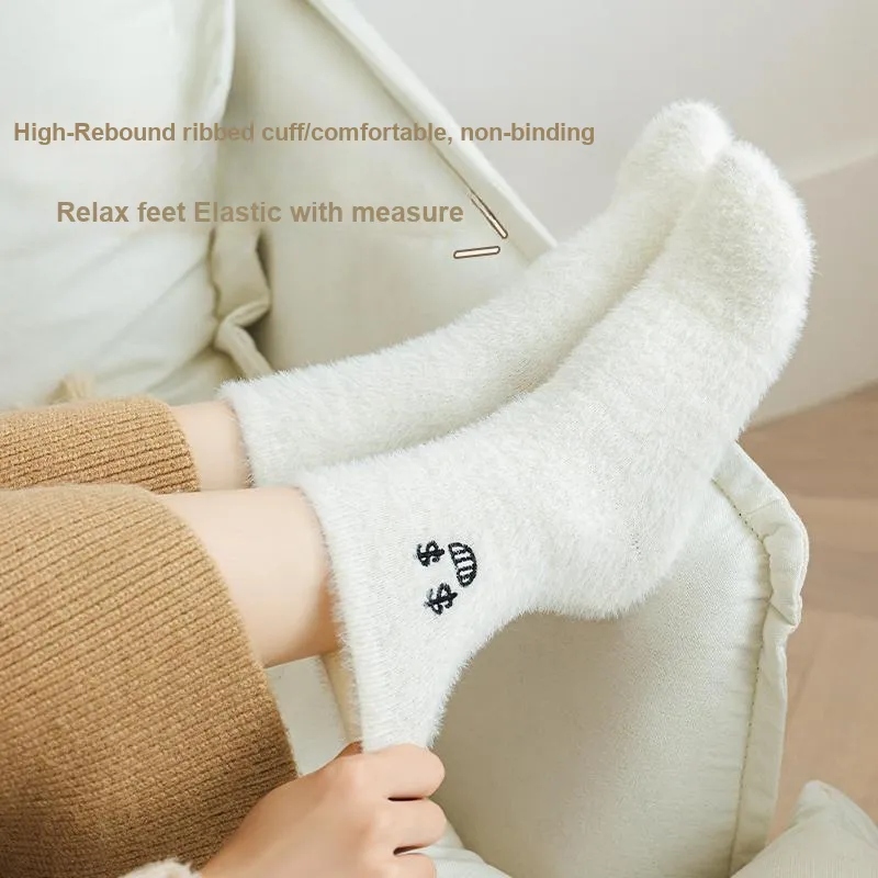 RED DRAGONFLY Mid-Calf Socks Women's Box 5-Pack-3