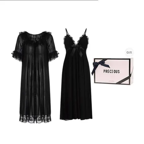 OEING Pajama Set Women's Gift Box Set Black