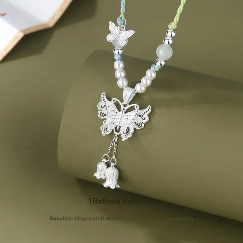 VANA 990 Silver Sterling Silver Necklaces Women's-3