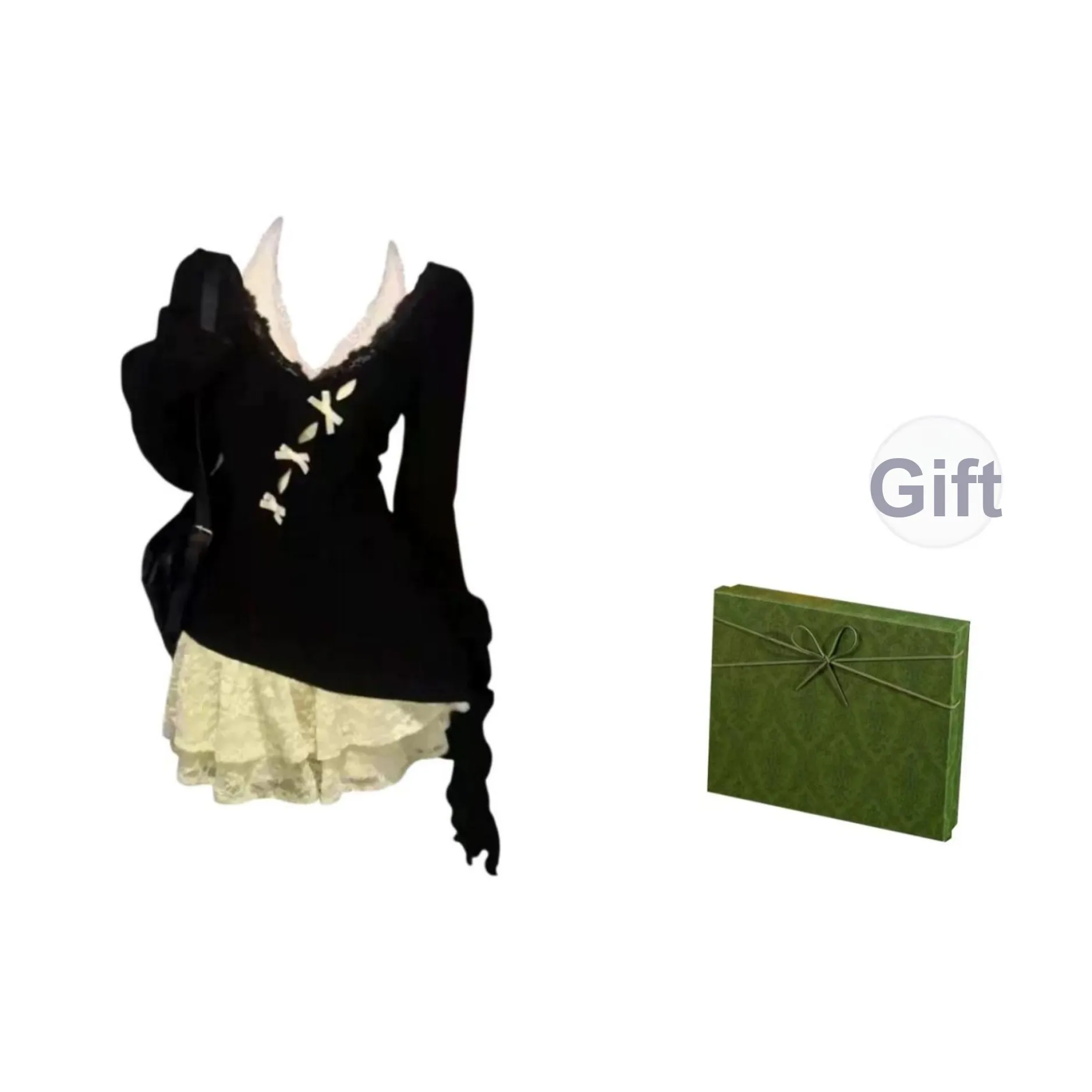 DITB Черный Трикотажная ткань COVER UP + Абрикосовый Желтый Халтер Платье Женские Комплекты с юбкой