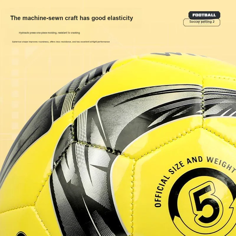 WITESS No. 3/4/5 Training Soccer PVC Machine Stitched Soccer Ball Unisex-52
