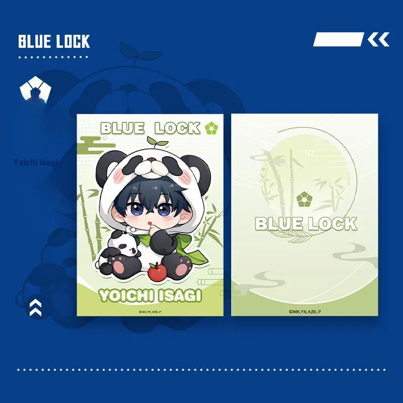 Crooked Melon Production Blue Lock Panda Collection 75mm Double Flash Tin Badge Laser Ticket Polaroid Combo Set Badges-3