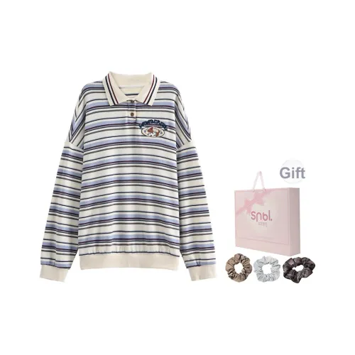 SNBL Синий с Белым Lettering Женский Трикотаж