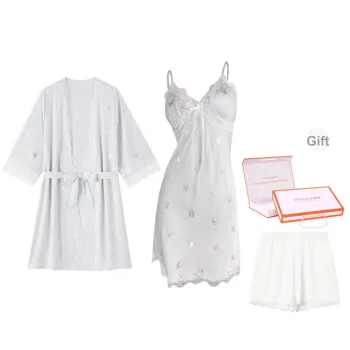 ANVINAL Nightgown Women's Light Blue