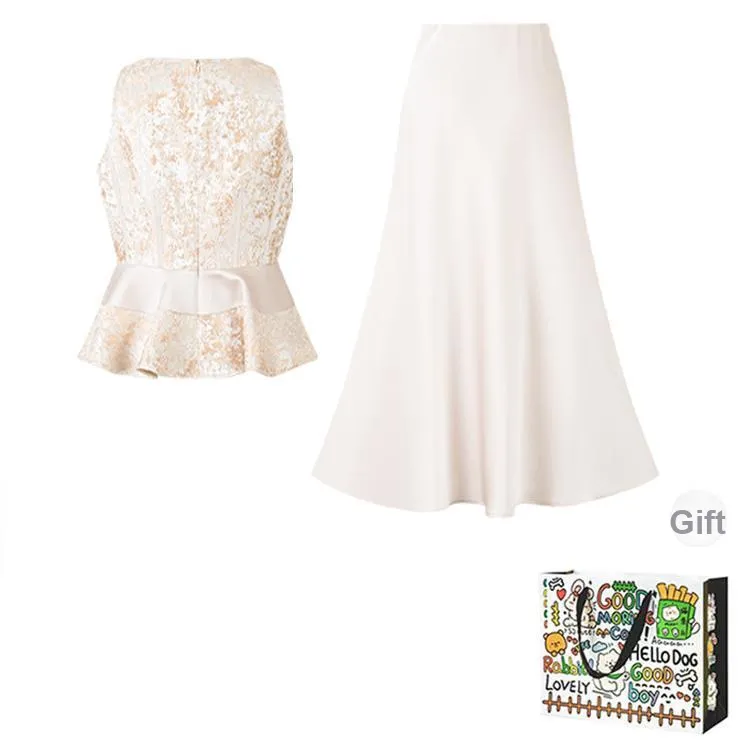 OURUOKE Two Piece Skirt Sets Women's-1
