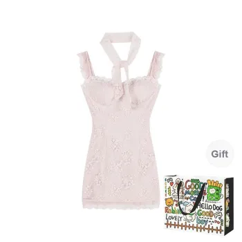 DEDY Slip Dresses Women's Pink Shopping Bag