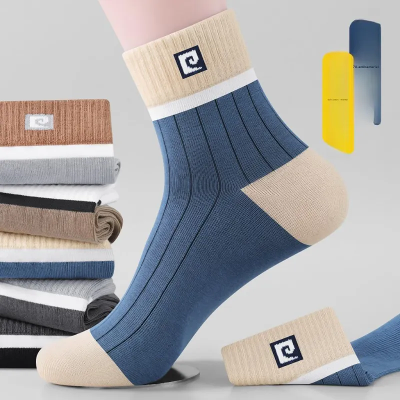 PIERRE CARDIN Mid Calf Socks Men's 5 Pack Box Included-5