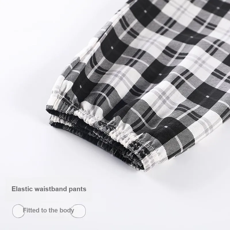 GOSO Pajama Pants Women's Black White-2