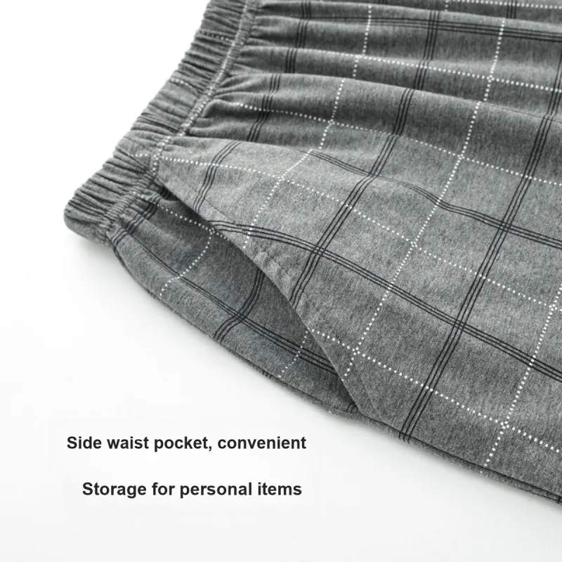 FARO Pajama Pants Men's Gray Plaid-4