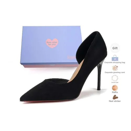 Xingdiman Slim Heel High Heels 10CM Women's Black