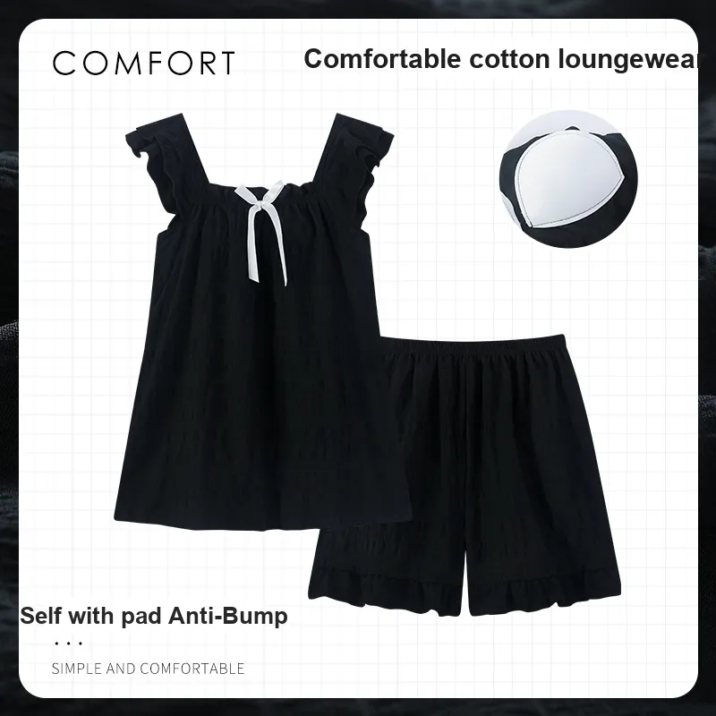 YUZHAOLIN Pajama Set Women's Black-1