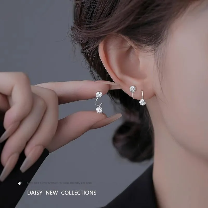 Daisy Dream 999 Fine Silver Stud Earrings Women's-1