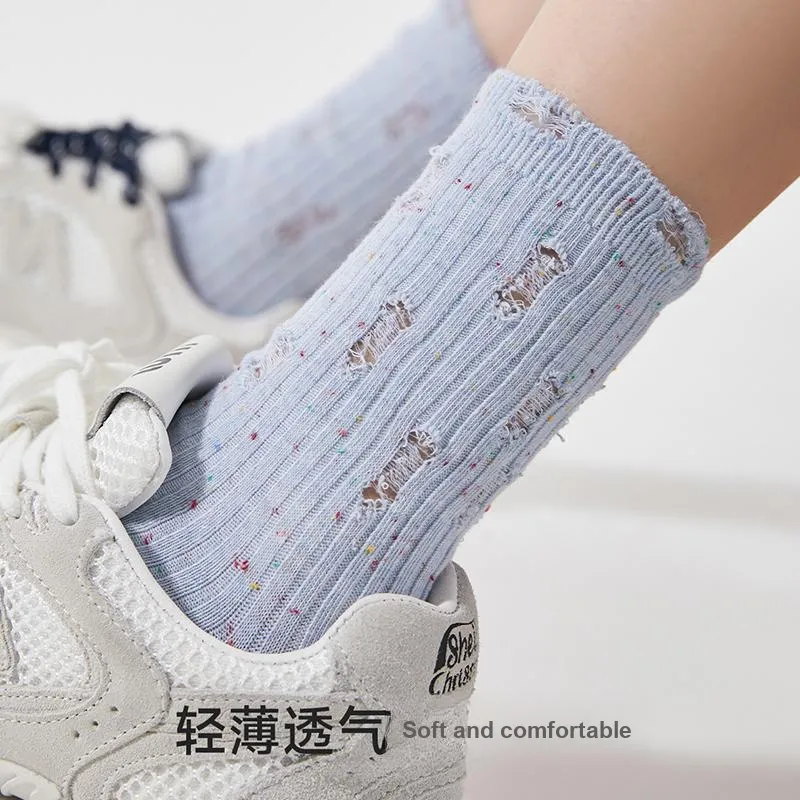 JIAZINI Mid-Calf Socks Women's 5 Pack-19