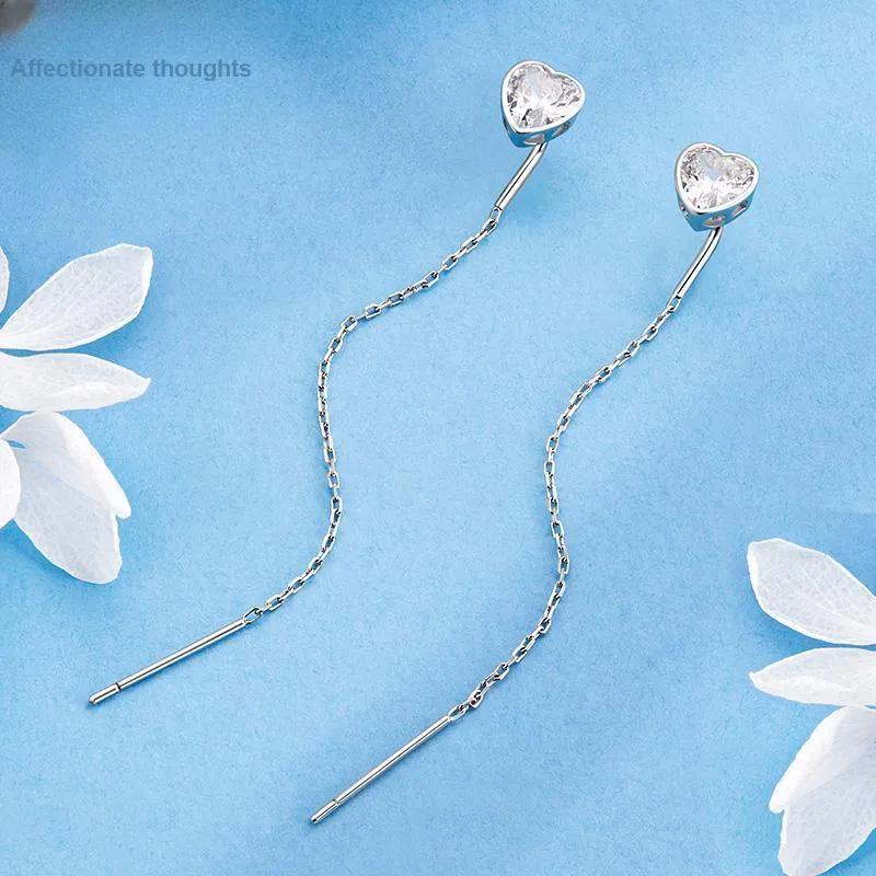 Sentimentality 925 Sterling Silver Drop Earrings Women's-1