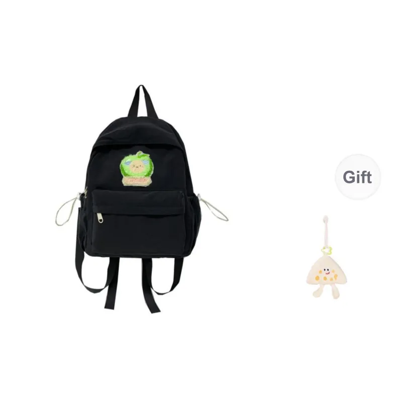 KAMLUI Nylon Backpack Unisex Beige Yellow/Black/Green/Blue/Pink-21