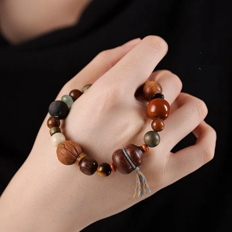 Red All Year Round Bodhi Seed Bracelets Unisex-2