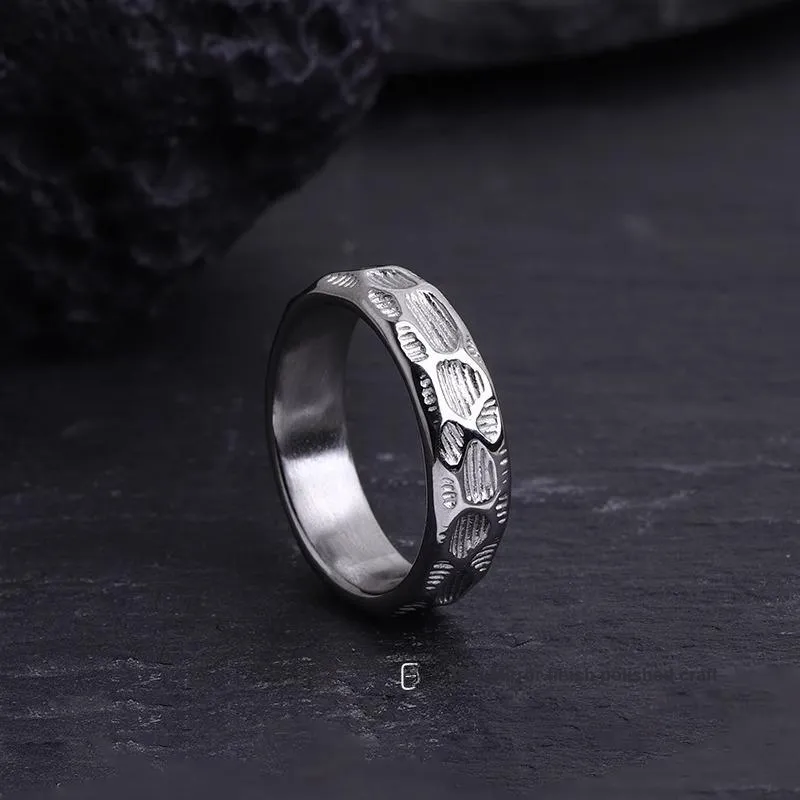 FOREVER MELODY Titanium Steel Rings Men's-4