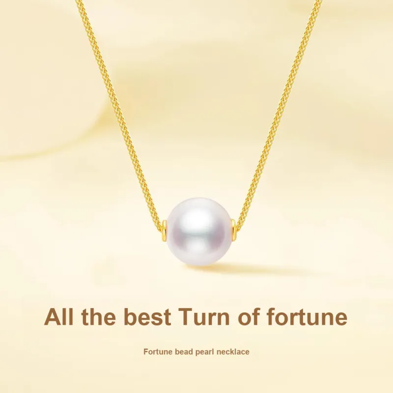 Fortune Gold Freshwater Pearl Necklaces Unisex-1