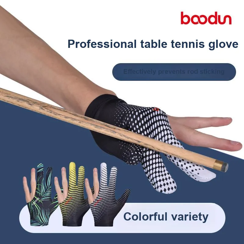 BOODUN Billiards Three Finger Gloves High Elasticity Lycra 1 Pack Both Hands-15