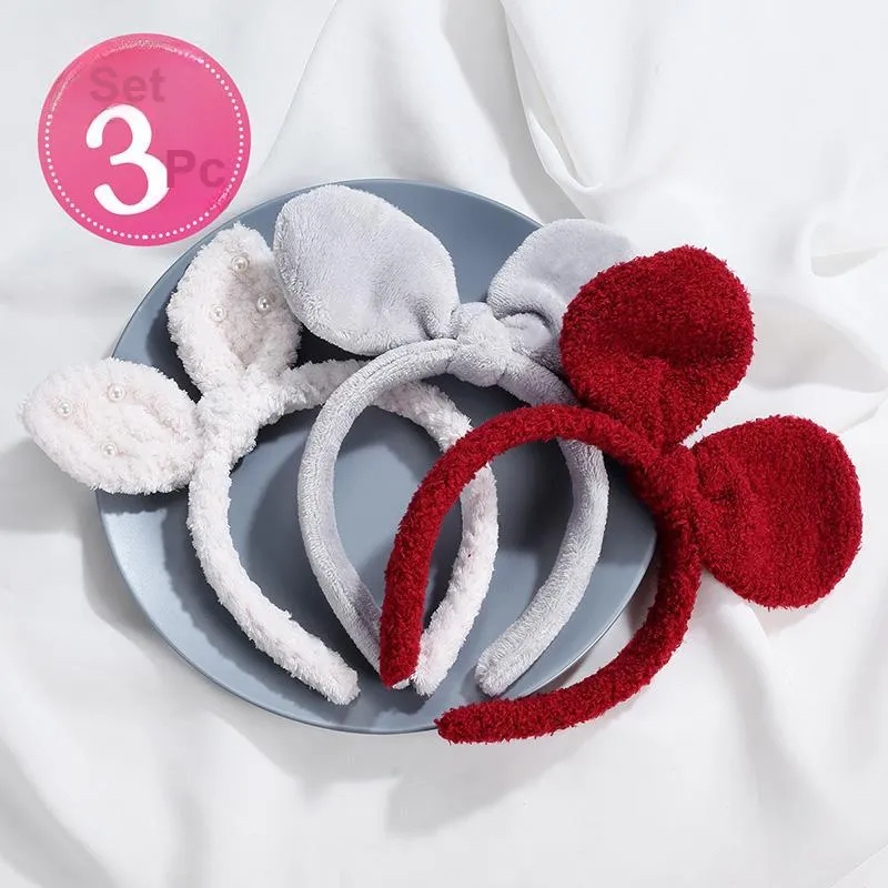 Yiru Plush Bunny Ears Headbands Women's-1