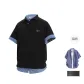 Black POLO (Comes with Blue Plaid Shirt+Brooch)