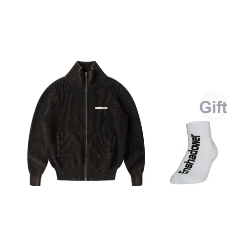 ENSHADOWER Свитер Пальто Унисекс Коричневый Черный