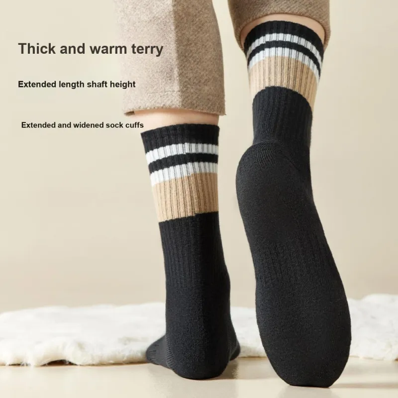 MIIOW Mid Calf Socks Men's 5 Pack Black-3