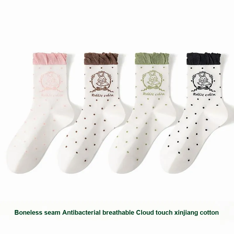 Yalu Mid Calf Socks Women's 4 Pack-7