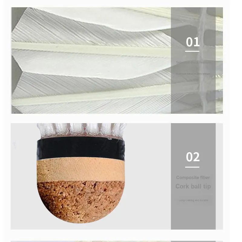 LiNing AYQR034 4 Duck Feather Shuttlecock 12 Pack Duck Feather Match Ball Shuttlecocks-4