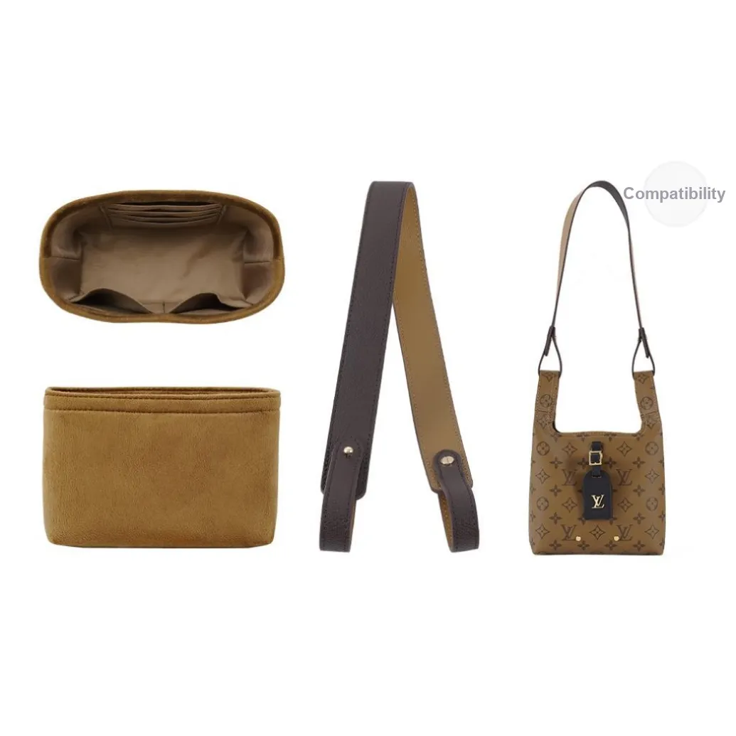 Lan Bao Fan Nylon Shoulder Strap, Liner, Storage Bag, Medium Bag Lining Bag, Accessory Women's Brown