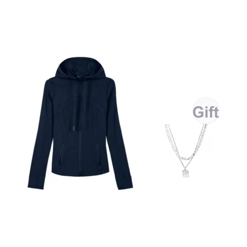 lululemon Define Куртки Пальто Унисекс Морской синий TRNV С ожерельем