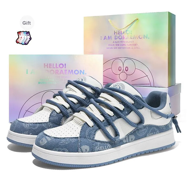DoraemonA Box Limited Edition Puffy Shoes Low-Top Skateboard Shoes Unisex-79