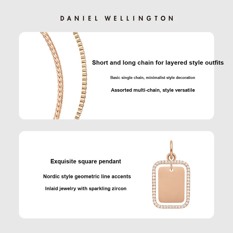 Daniel Wellington Alloy Necklaces Unisex-4