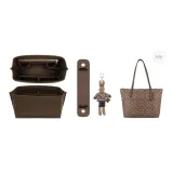 [Classic Brown]Stress-Relief Shoulder Strap Pad+Zip 30 Liner++(Brown Rabbit) Pendant