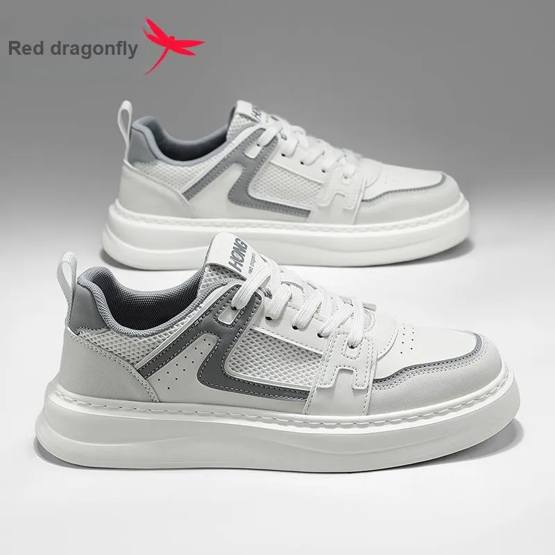 RED DRAGONFLY Low Top Skateboard Shoes Men's-3