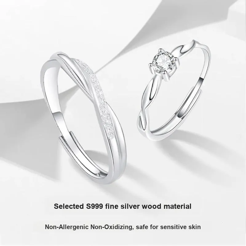 MISS TOOYA S999 Fine Silver Rings Unisex-2