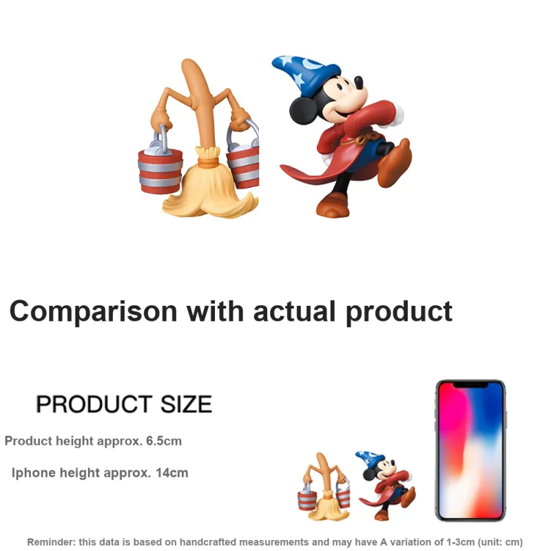 Medicom Toy Mickey Disney Collection UDF Number 690 10 With Broom Chibi Figures 6.5cm-3