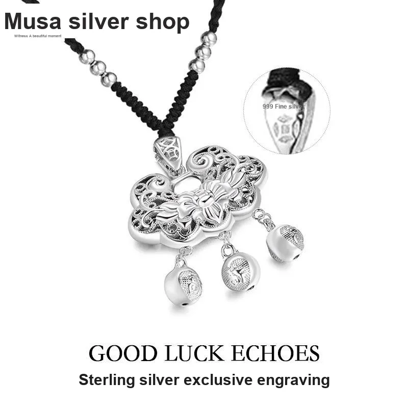 MIAOYINGE 999 Fine Silver Necklaces Women's-1