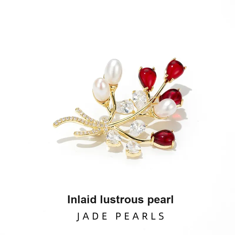 Mofei Freshwater Pearl Brooches Women's-3