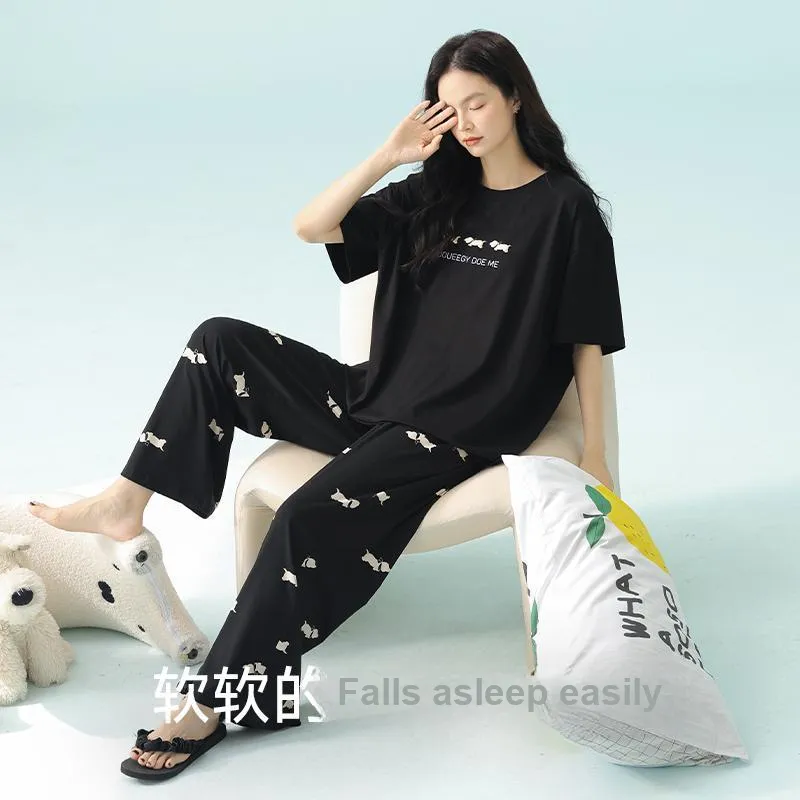 XIAFENYAN Pajama Set Women's Black-4