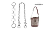 Silver White Moon 16cm+Silver Plate Buckle Decorative Chain 35cm