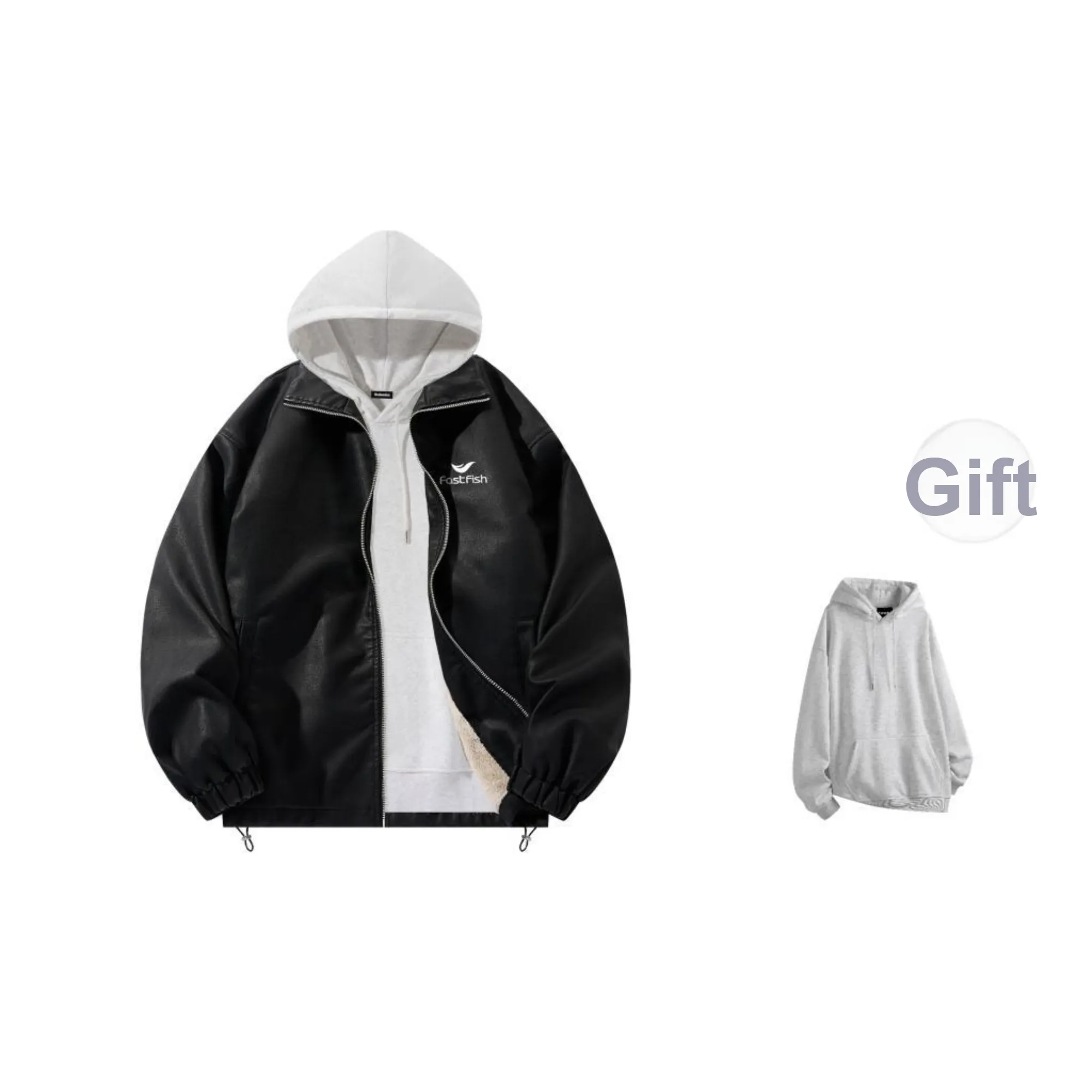 FASTFISH Leather Jackets Unisex