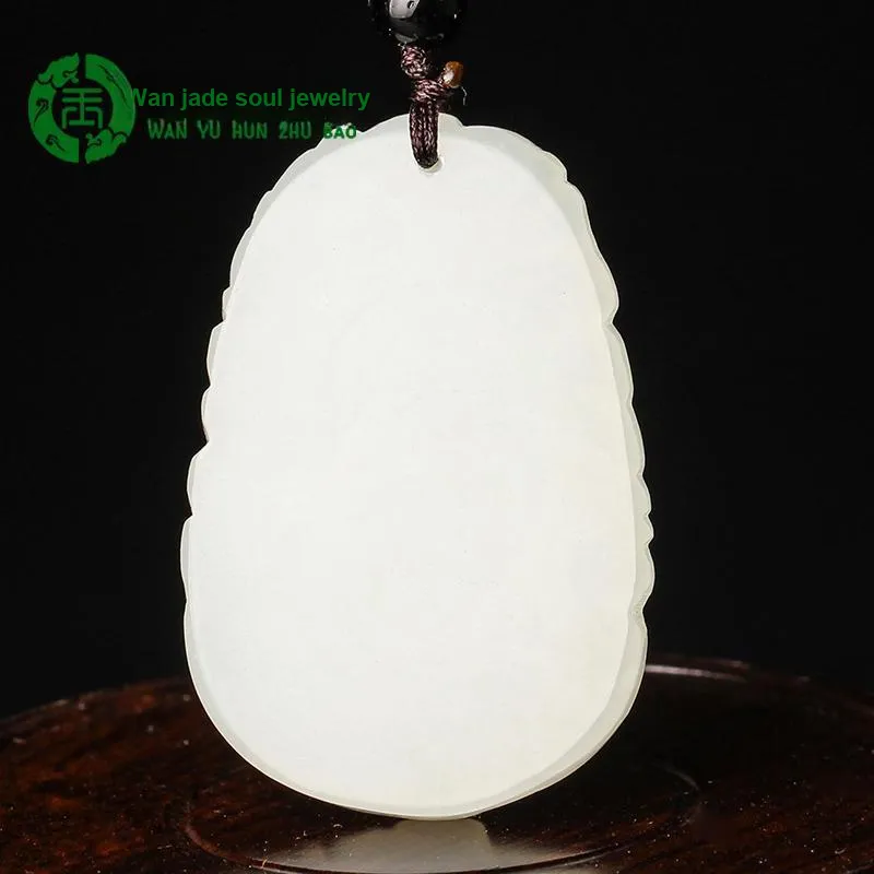 WANYUHUN Hetian Jade Pendants White Jade Unisex-4