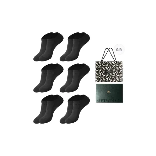 SEPTWOLVES Низкие носки Мужские 6 пар Подарочный набор в коробке + Сумка для покупок