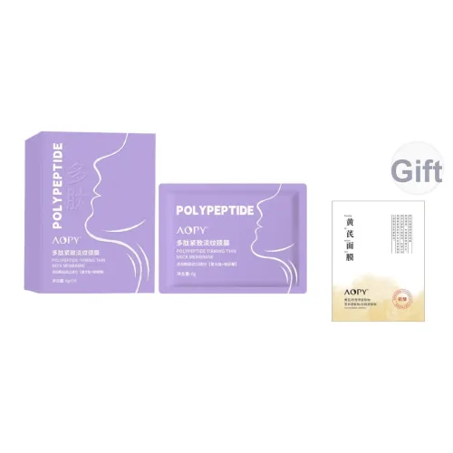 AOPY Peptide Укрепляющая Маска для Уменьшения Мимических Рысей для Шеи Успокаивающая Стабилизирующая Увлажняющая и Гидратирующая 6г*5 Штук