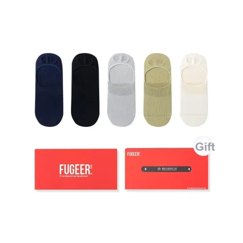 FUGEER No Show Носки Мужские Коробка 5 пар
