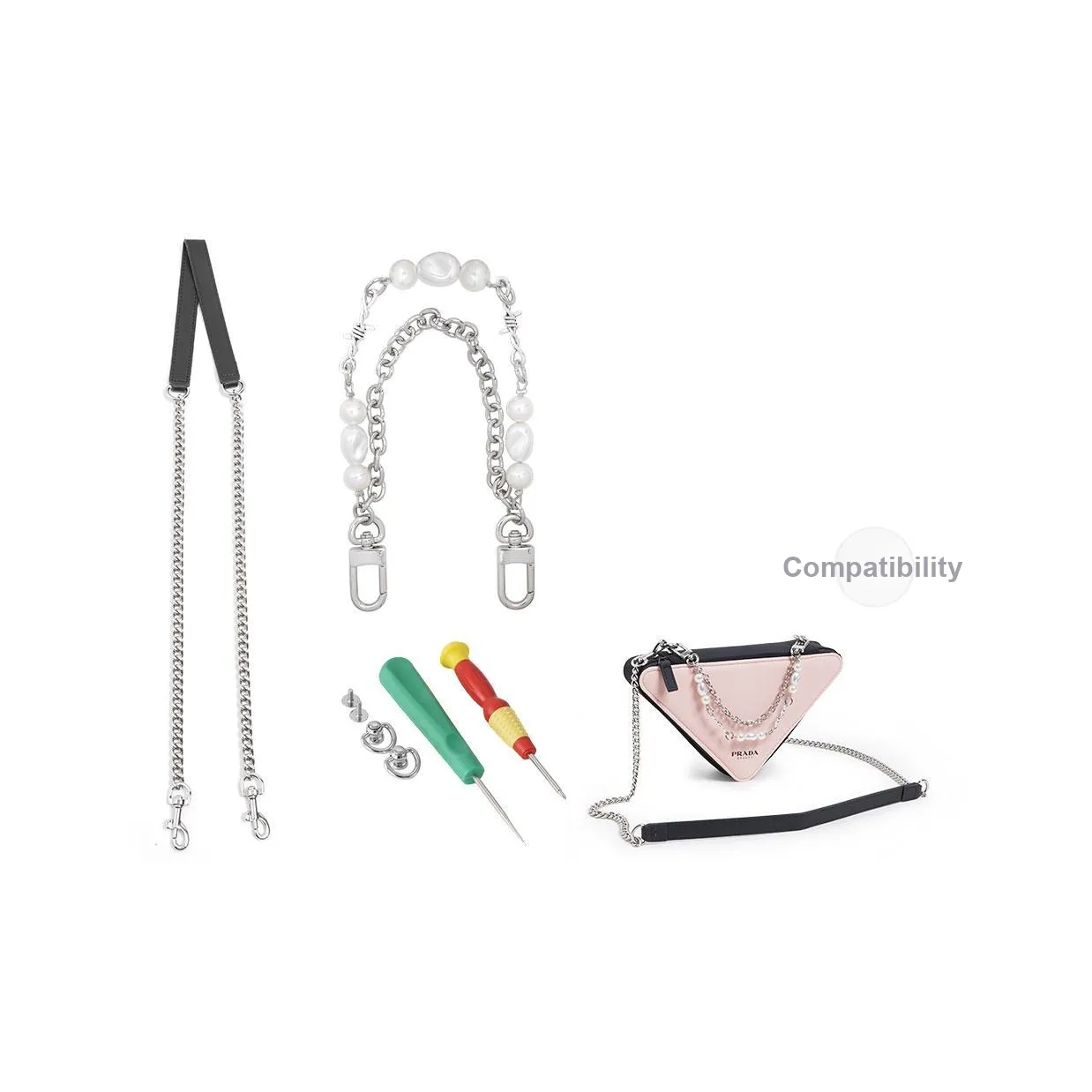 Lan Bao Fan Микрофибра Сплав Сумка Аксессуар Женское Серебро